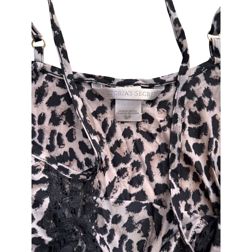 Victoria's Secret Chemise Womens Small Grey Leopard Excellent Lace Trim Slip - Picture 4 of 8